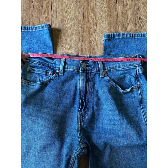 Levi's 505 Straight Regular Fit Dark Wash Jeans Size 32x32 - Picture 5 of 7